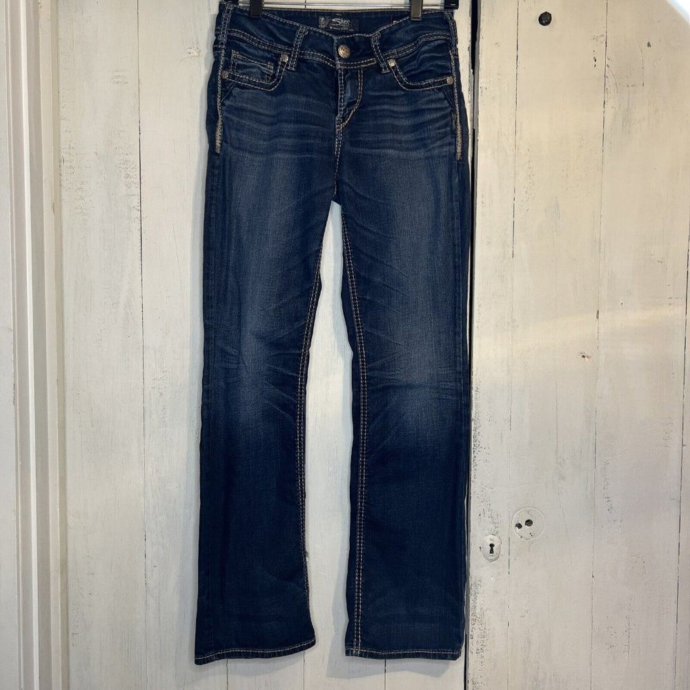 SILVER  Suki Super Stretch  Blue Denim Jeans Women's Size W 28 L 31